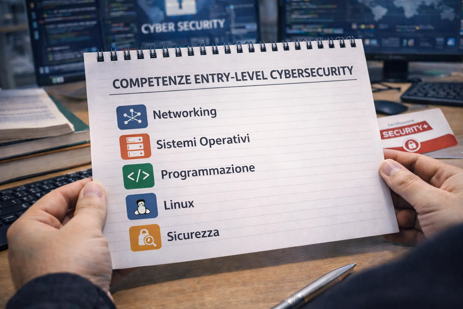 Competenze entry level per lavorare nella cybersecurity da principiante
