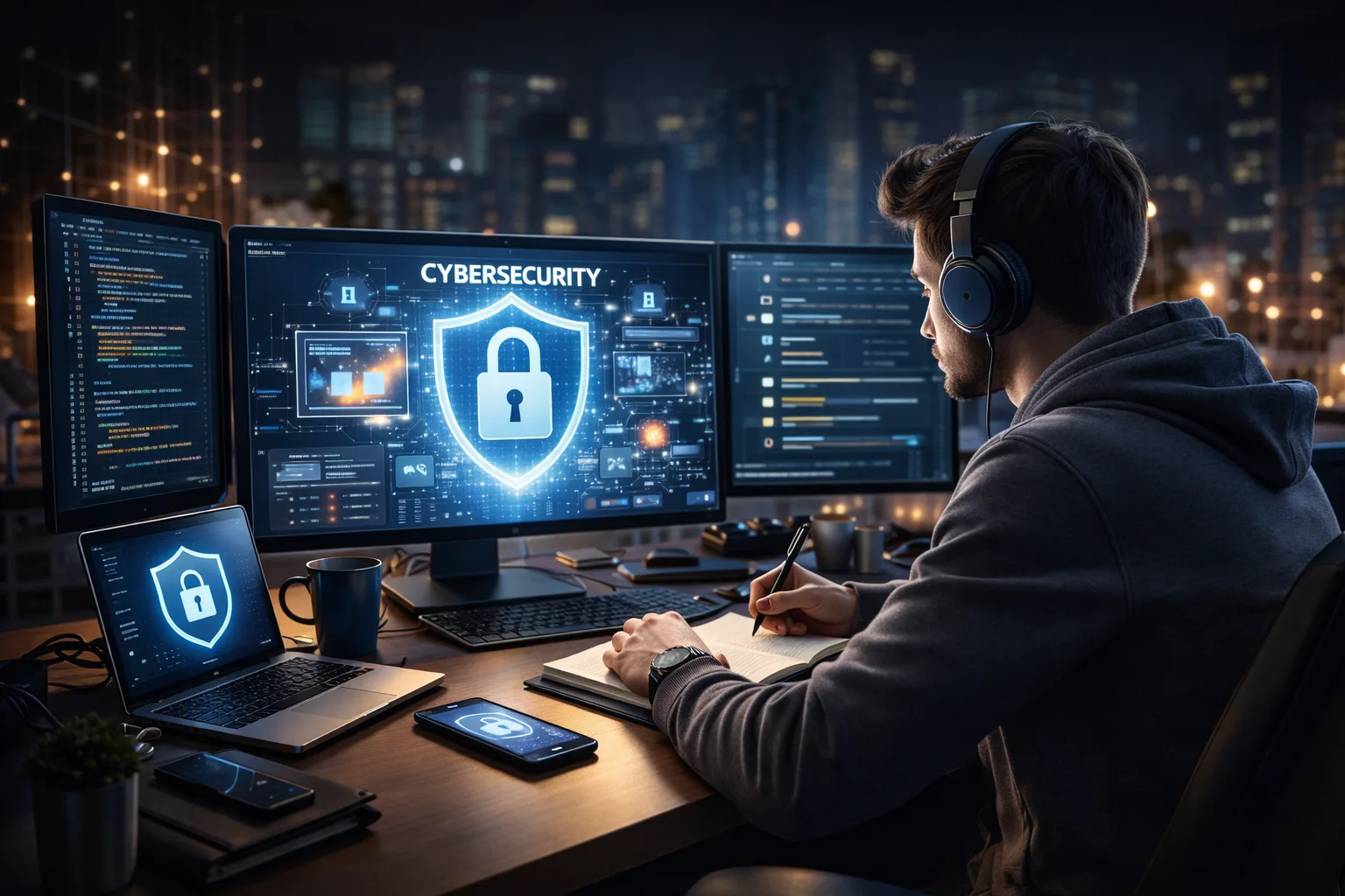 Grafico con percorso di carriera per iniziare nella cybersecurity