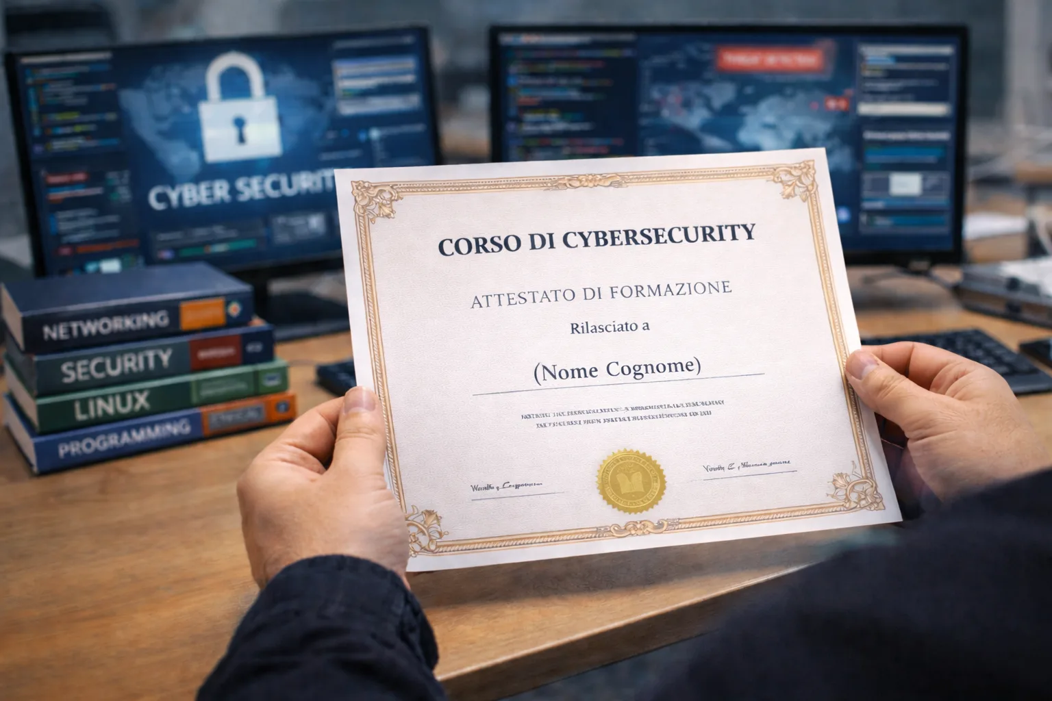 Persona al computer che studia: perché i corsi di cybersecurity non portano lavoro